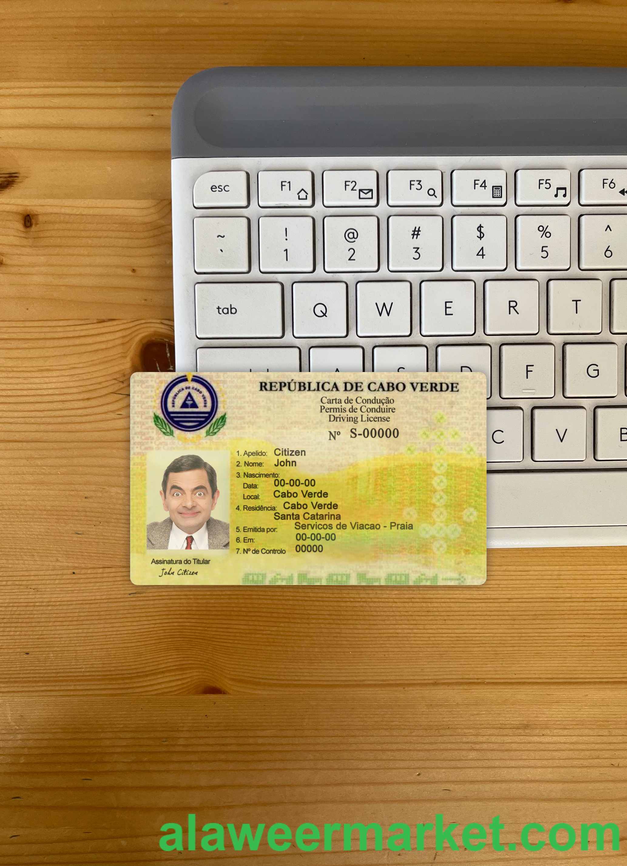 Cabo Verde driving license photolook front